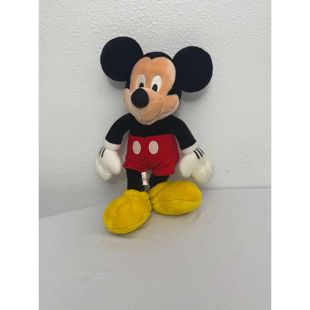 Disney Store Mickey Mouse Plush Classic Red Shorts Yellow Shoes 15 Inch Toy